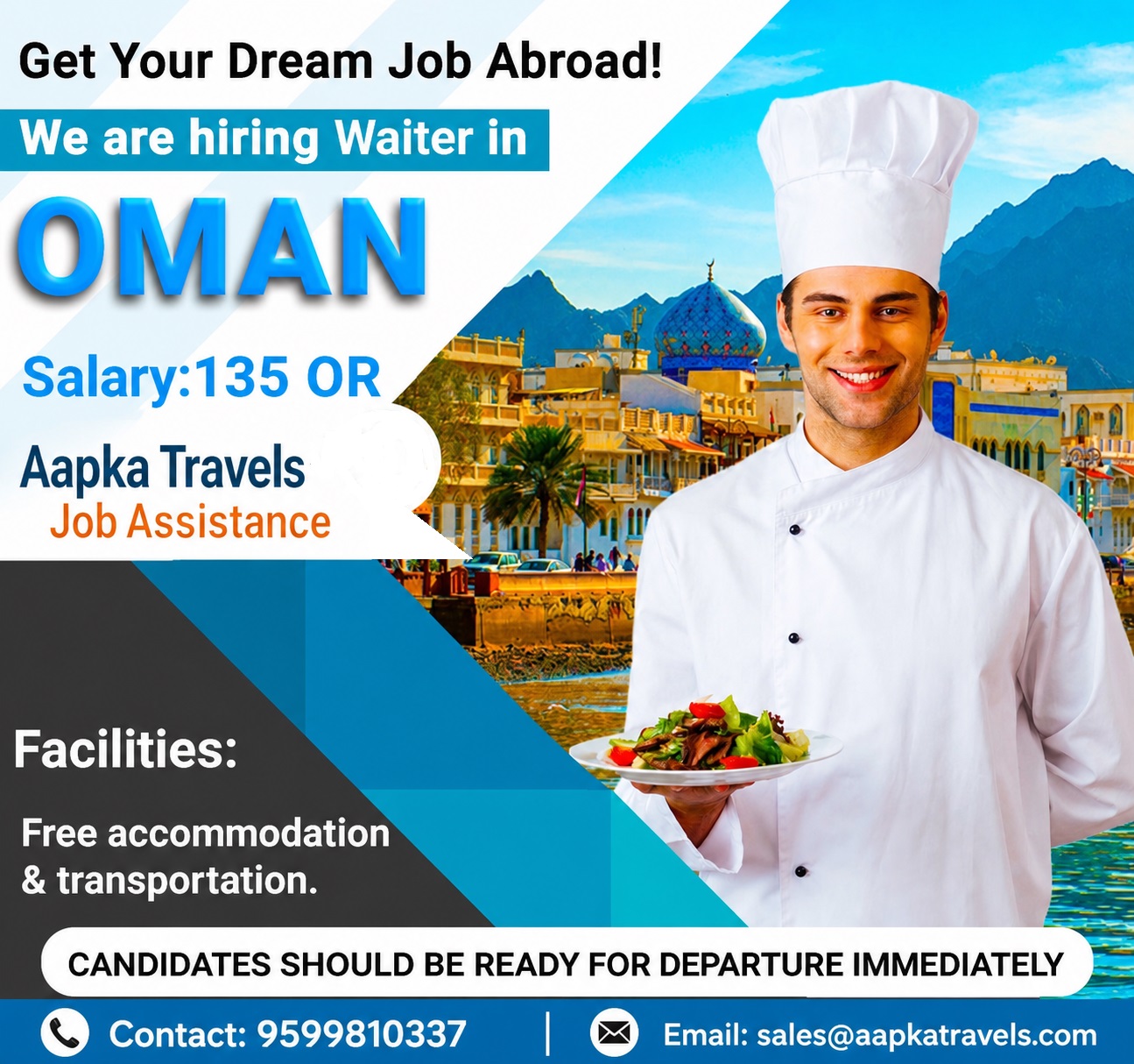 Oman Waiter Requirement